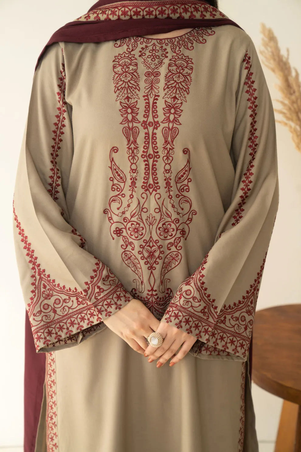 Romaisa Embroidery 3pcs