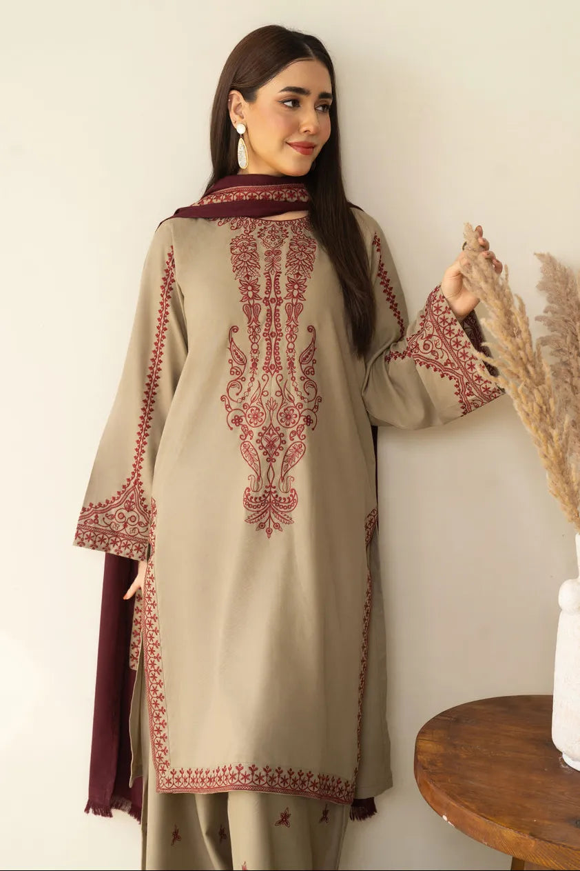Romaisa Embroidery 3pcs